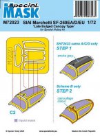 SIAI-Marchetti SF-260EA/D/EU Late Bulged Canopy Type Mask