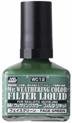 MR.WEATHERING COLOR WC12 FILTER LIQUID FACE GREEN, 40