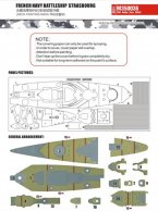 French Navy Strasbourg Battleship Deck Paint Masking for HobbyBoss kit #86507