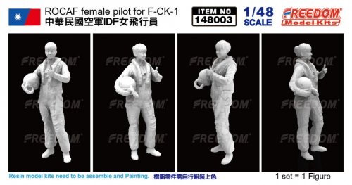 ROCAF female pilot for F-CK-1 /F-16 x1 PCS (Resin doll integral molding /3D Print Resin Part)