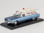Cadillac S&S, metallic-blue/white High Top ambulance