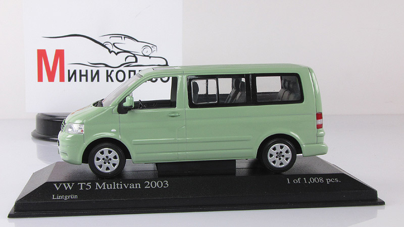 VW T5 Multivan 2003 fresco green diecast model car Minichamps 1/43